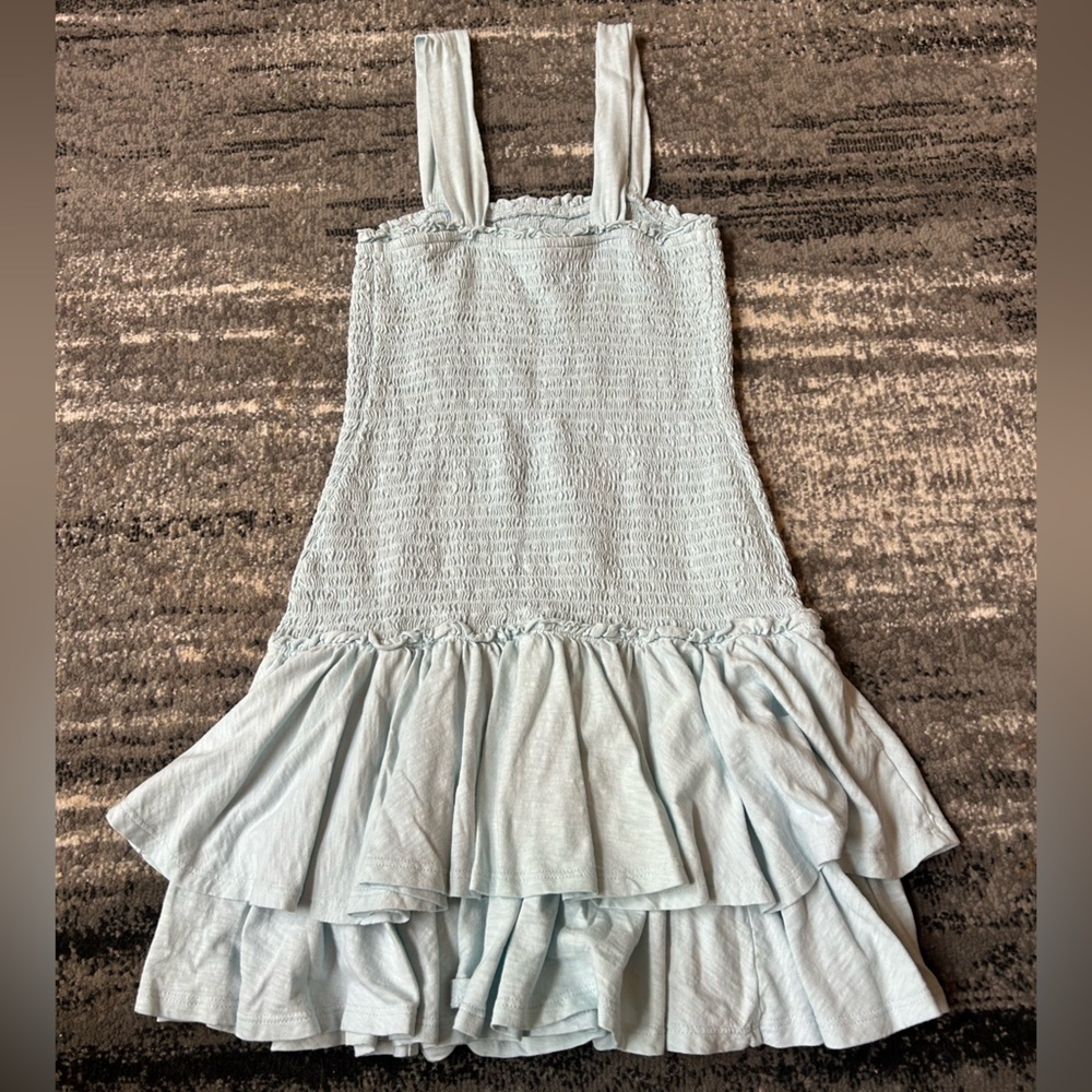 AMERICAN EAGLE Drop Waist Scrunchy Bodice Tiered Ruffle Skirt Dress - Picture 2 of 8